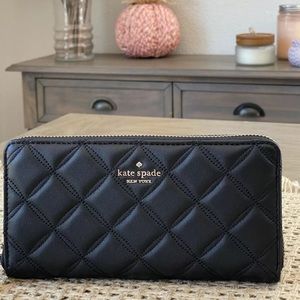 Kate Spade New York natalia large continental wallet black / Gold